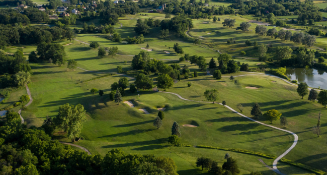 Aerial photo of a golf course